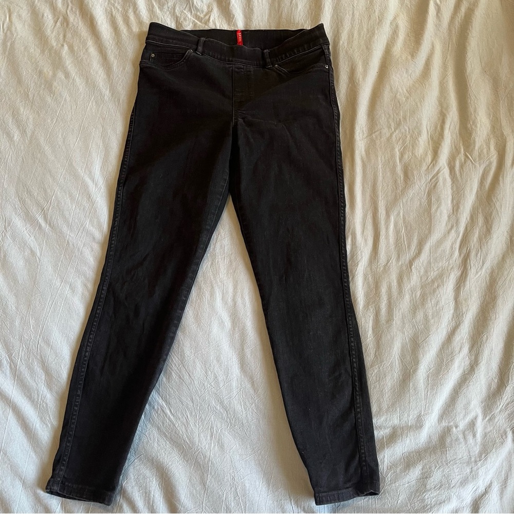 SPANX‎ Women’s Skinny Black Shapewear Jeans. Size Large. - Picture 3 of 14